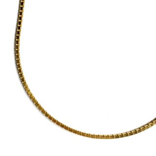 18k Gold Plated 1.5mm Cutball Chain Necklace Gold / 18金メッキ