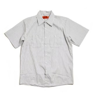 Red Kap S/S Stripe Work Shirts Charcoal x Blue x White / レッド