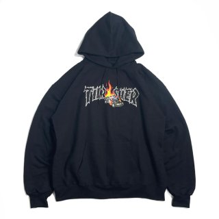 Thrasher Burn It Down Hoodie Sweatshirts Dark Chocolate