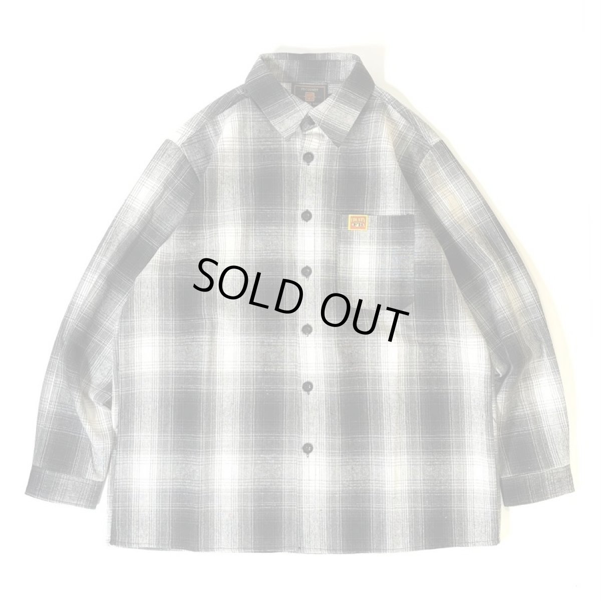 画像1: FB County L/S Checker Flannel Shirts BlackｘWhite / エフビーカウンティ チェッカー フランネル シャツ ブラックｘホワイト (1)