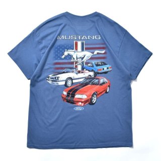 Ford Mustang Running with the Fox S/S T-Shirts Blue / フォード