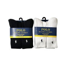 画像2: Polo Ralph Lauren 6pack Crew Socks White & Black / ポロ ラルフローレン 6パック クルーソックス ホワイト&ブラック (2)