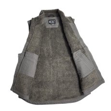 画像7: Carhartt USA Loose Fit Washed Duck Sherpa-Lined Mock-Neck Vest Gravel / カーハート ルーズフィット シェルパライン モックネック ダックベスト グラベル  (7)