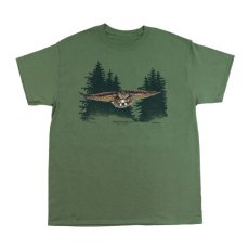 画像1: Liberty Graphics Owl in Flight S/S T-Shirts Olive / リバティグラフィックス ショートスリーブ Tシャツ オリーブ (1)