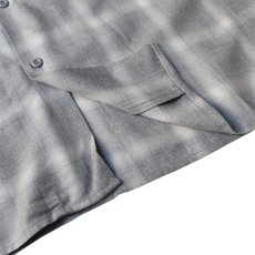画像3: PRO CLUB Comfort Ombre Checker Short Sleeve Shirt Heather Grey / プロクラブ コンフォート オンブレ チェッカー ショートスリーブ シャツ ヘザーグレー (3)