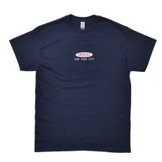 画像1: New York Souvenirs Oval S/S T-Shirts Navy / ニューヨーク スーベニア オーバル ショートスリーブ Tシャツ ネイビー (1)