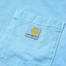 画像3: RAWDRIPｘUchida Dyeing Factory Custom Carhartt Pigment Dye Pocket T-Shirts Turquoise Blue / ロウドリップｘ内田染工場 カスタム カーハート ポケット Tシャツ ターコイズブルー (3)