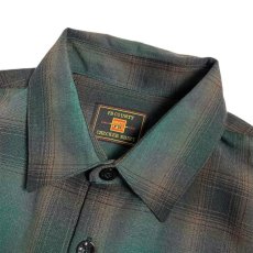 画像2: FB County S/S Checker Flannel Shirts Black x Green / エフビーカウンティ チェッカー フランネル シャツ ブラック x グリーン (2)