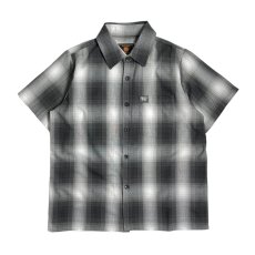 画像1: FB County S/S Checker Flannel Shirts Charcoal x White / エフビーカウンティ チェッカー フランネル シャツ チャコール x ホワイト (1)