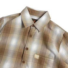 画像2: FB County S/S Checker Flannel Shirts Tan x White / エフビーカウンティ チェッカー フランネル シャツ タン x ホワイト (2)