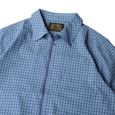 画像2: Hagerstown Fullzip Checker S/S Shirts Blue / ヘイガーズタウン フルジップ チェッカー ショートスリーブシャツ ブルー (2)