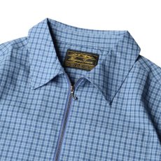 画像3: Hagerstown Fullzip Checker S/S Shirts Blue / ヘイガーズタウン フルジップ チェッカー ショートスリーブシャツ ブルー (3)