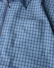 画像4: Hagerstown Fullzip Checker S/S Shirts Blue / ヘイガーズタウン フルジップ チェッカー ショートスリーブシャツ ブルー (4)