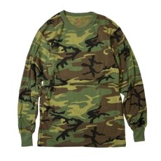 画像1: Rothco L/S Woodland Camo T-Shirts / ロスコ ミリタリー ウッドランドカモ ロングスリーブ Tシャツ (1)