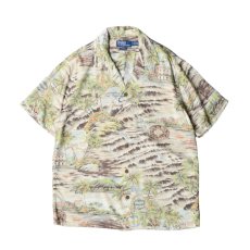 画像1: Polo Ralph Lauren Classic Fit Beach Print Camp Shirts / ポロ ラルフローレン クラシック フィット ビーチプリント キャンプ シャツ (1)