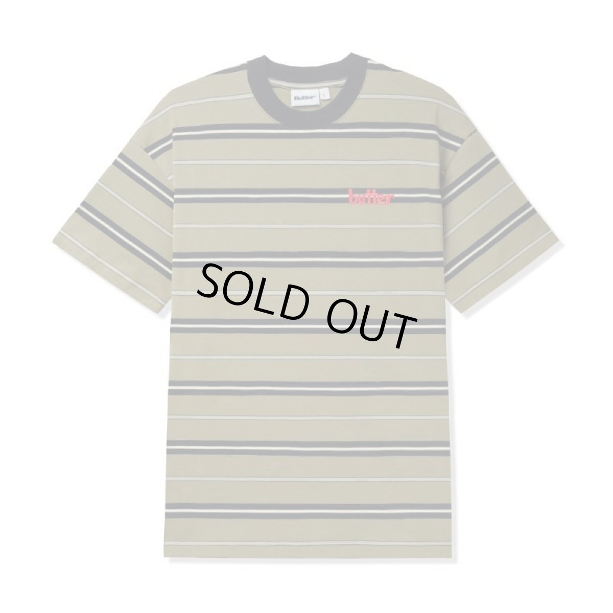 画像1: Butter Goods Bryce Stripe Tee Sage / バターグッズ ブライス ストライプ Tシャツ セージ (1)