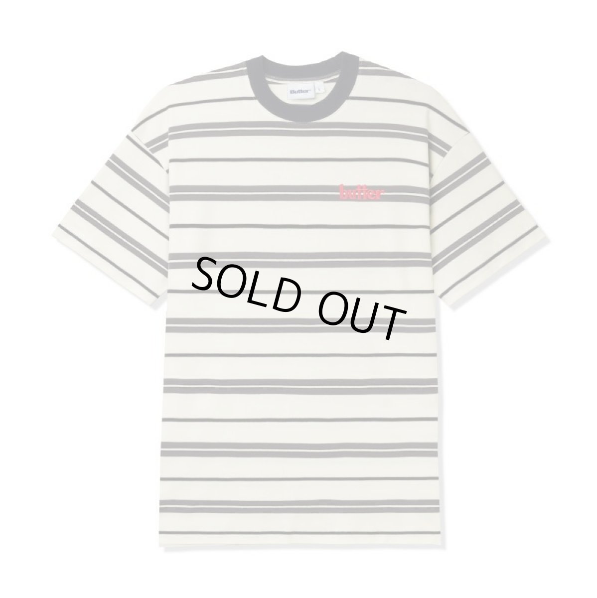 画像1: Butter Goods Bryce Stripe Tee White / バターグッズ ブライス ストライプ Tシャツ ホワイト (1)