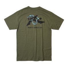 画像1: Rusty Surfboards Serpent Sunday S/S T-Shirts Olive / ラスティサーフボード ショートスリーブ Tシャツ オリーブ (1)