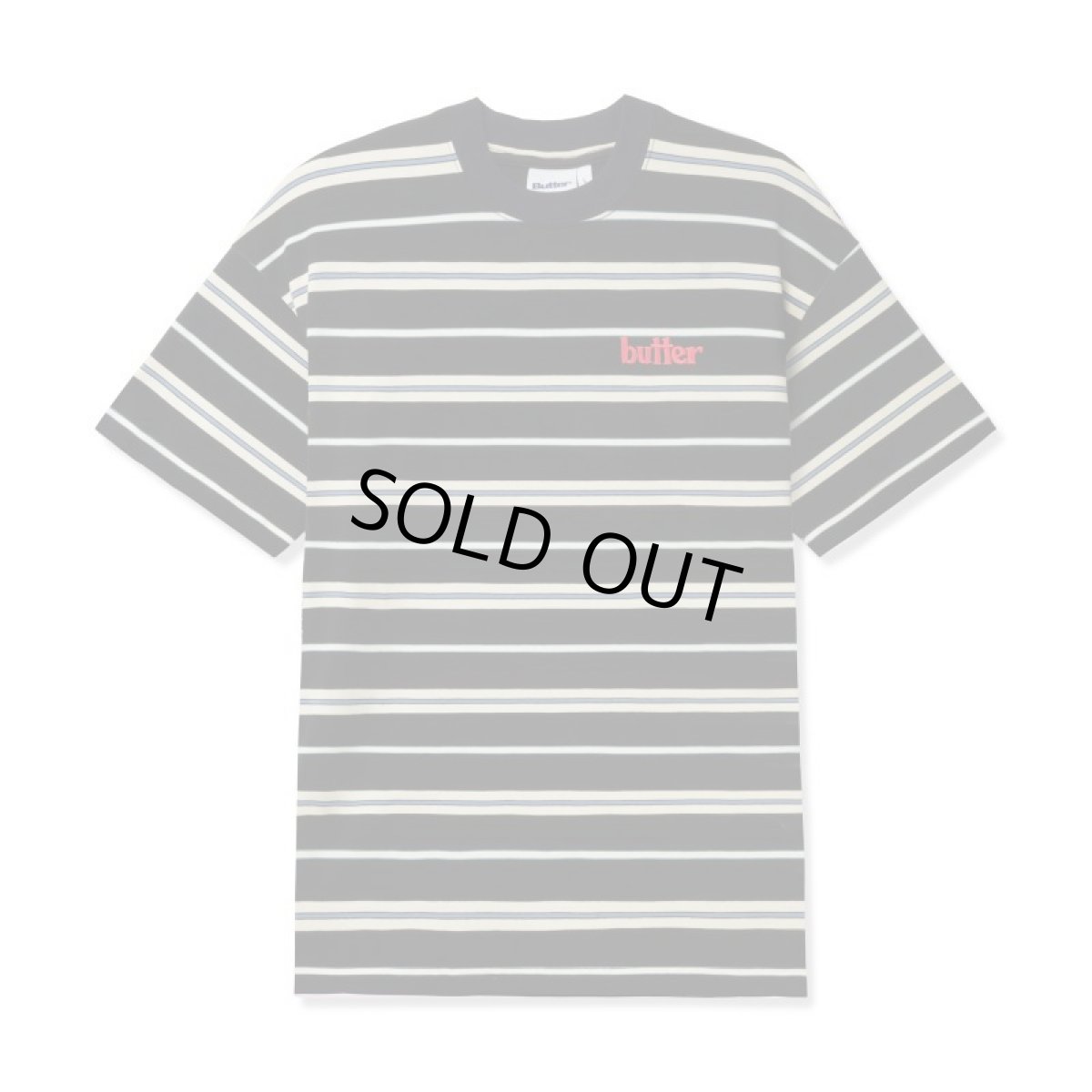 画像1: Butter Goods Bryce Stripe Tee Black / バターグッズ ブライス ストライプ Tシャツ ブラック (1)