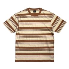 画像1: Cotton On S/S Border T-Shirts Brown Multi / コットンオン ボーダー Tシャツ ブラウンマルチ (1)