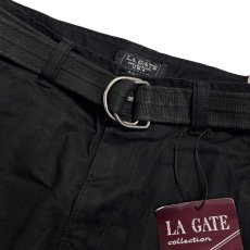 画像3: LA Gate Long Length Cargo Shorts Black / エル・エー・ゲート ロングレングス カーゴショーツ ブラック (3)