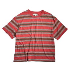 画像1: Urban Outfitters S/S Oversized Border T-Shirts Red / アーバンアウトフィッターズ オーバーサイズド ボーダー Tシャツ レッド (1)