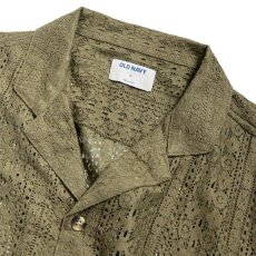 画像2: Old Navy S/S Mesh Camp Shirts Heritage Green / オールドネイビー メッシュ キャンプ シャツ ヘリテージグリーン (2)