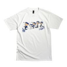 画像1: Snoopy LA Dodgers S/S T-Shirts White / スヌーピー ドジャース ショートスリーブ Tシャツ ホワイト (1)