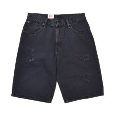 画像1: Levi's 569 Damage Denim Shorts Black / リーバイス 569 ダメージ デニム ショーツ ブラック (1)