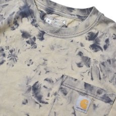 画像3: RAWDRIPｘUchida Dyeing Factory Custom Carhartt Frost Bleach Pocket T-Shirts Blue Stone / ロウドリップｘ内田染工場 カスタム カーハート ポケット Tシャツ ブルーストーン (3)