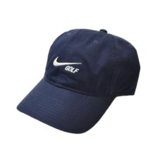 画像1: NIKE Golf Swoosh Front Cap Black x Green / ナイキ ゴルフ スウォッシュ キャップ ネイビー x グリーン (1)