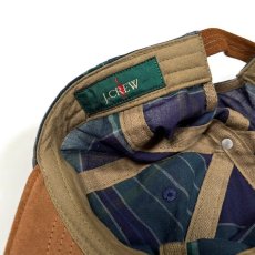 画像2:  J.Crew Suede Brim Plaid Baseball Cap Ocean Madras / ジェイクルー スエードブリム プレイド ベースボールキャップ マドラス (2)