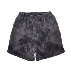 画像1: RAWDRIPｘUchida Dyeing Factory Custom Los Angeles Apparel Frost Bleach Sweat Shorts Navy / ロウドリップｘ内田染工場 カスタム ロサンゼルスアパレル スウェット ショーツ (1)