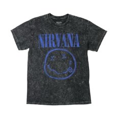 画像1: NIRVANA Vintage Wash S/S T-Shirts Acid Black / ニルヴァーナ ビンテージ ウォッシュ ショートスリーブ Tシャツ アシッドブラック (1)