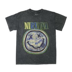 画像1: NIRVANA Vintage Wash S/S T-Shirts Carbon Black / ニルヴァーナ ビンテージ ウォッシュ ショートスリーブ Tシャツ カーボンブラック (1)