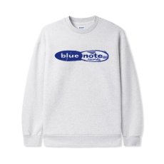 画像1: Butter GoodsｘBlue Note Records Logo Felt Applique Crewneck Ash / バターグッズｘブルーノート クルーネック スウェット アッシュ (1)