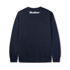 画像2: Butter GoodsｘBlue Note Records Logo Felt Applique Crewneck Navy / バターグッズｘブルーノート クルーネック スウェット ネイビー (2)