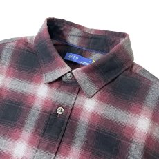 画像2: APT.9 L/S Flannel Check Shirts Wine / アプト9 フランネル チェック シャツ ワイン (2)