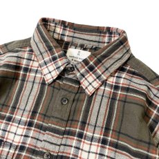 画像2: Mutual Weave L/S Flannel Check Shirts Olive Tartan / ミューチャルウィーブ フランネル チェック シャツ オリーブ (2)