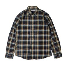 画像1: Sonoma Goods L/S Flannel Check Shirts NavyｘOliveｘPink Plaid / ソノマグッズ フランネル チェック シャツ ネイビーｘオリーブｘピンク (1)