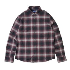 画像1: APT.9 L/S Flannel Check Shirts Wine / アプト9 フランネル チェック シャツ ワイン (1)