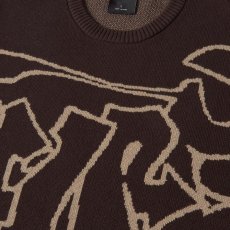 画像3: HUF Outlines Crewneck Sweater Espresso / ハフ アウトライン クルーネック セーター エスプレッソ (3)