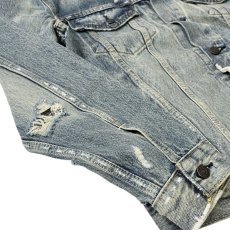 画像3: Levi's USA #72334 The Trucker Damage Denim Jacket Stonewash / リーバイス アメリカモデル ザ・トラッカー ダメージデニム ジャケット ストーンウォッシュ (3)