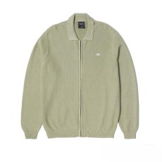 画像1: HUF Anton Zip Overdyed Sweater Putty / ハフ アントン ジップ オーバーダイ セーター パティ (1)