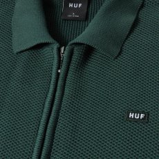 画像3: HUF Anton Zip Overdyed Sweater Hunter Green / ハフ アントン ジップ オーバーダイ セーター ハンターグリーン (3)