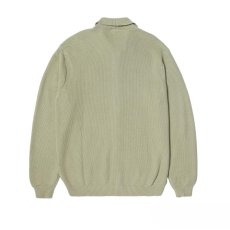 画像2: HUF Anton Zip Overdyed Sweater Putty / ハフ アントン ジップ オーバーダイ セーター パティ (2)