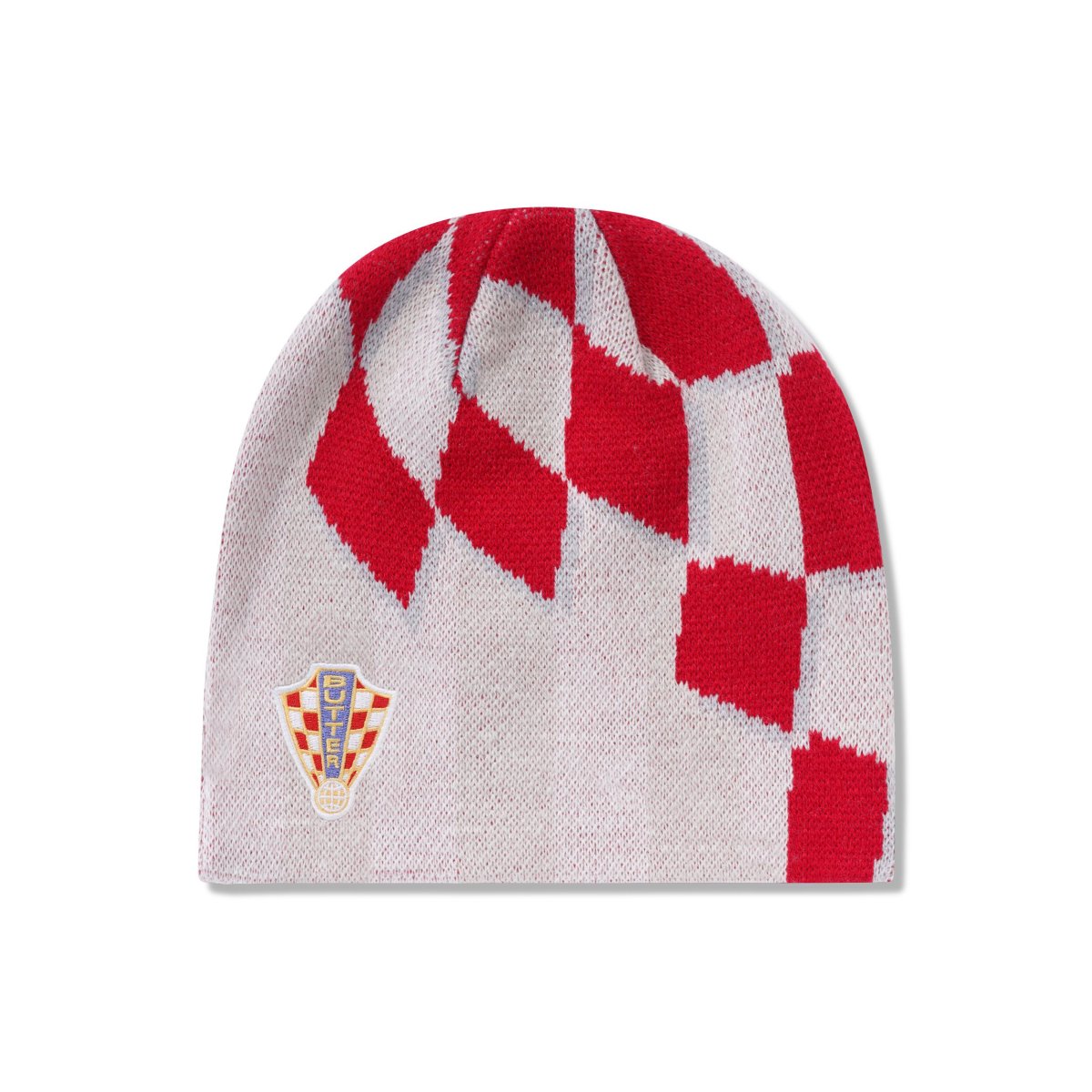 画像1: Butter Goods Flag Skully Beanie White / バターグッズ フラッグ ビーニー ホワイト (1)