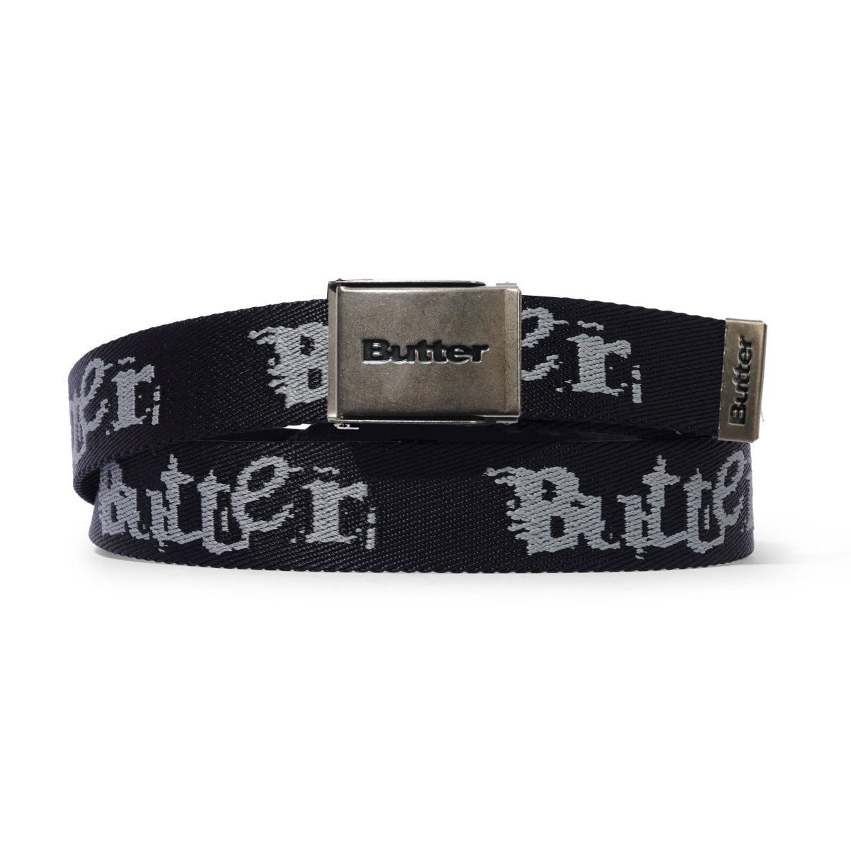 画像1: Butter Goods Breakdown Woven Belt Black / バターグッズ ブレイクダウン ウーブンベルト ブラック (1)