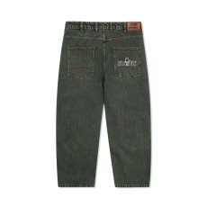 画像1: Butter Goods Lock Baggy Denim Jeans Dark Green / バターグッズ ロック バギー デニム ダークグリーン (1)