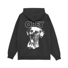 画像1: OBEY Dalmation Pullover Hoodie Black / オベイ プルオーバーフーディ ブラック (1)